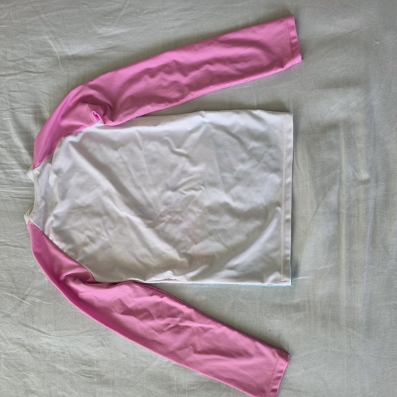 Pink and White Mermaid Rash Guard - Picture 2 of 2